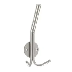 Satin Stainless Steel Double Hat & Coat Hook | ZAS71SS