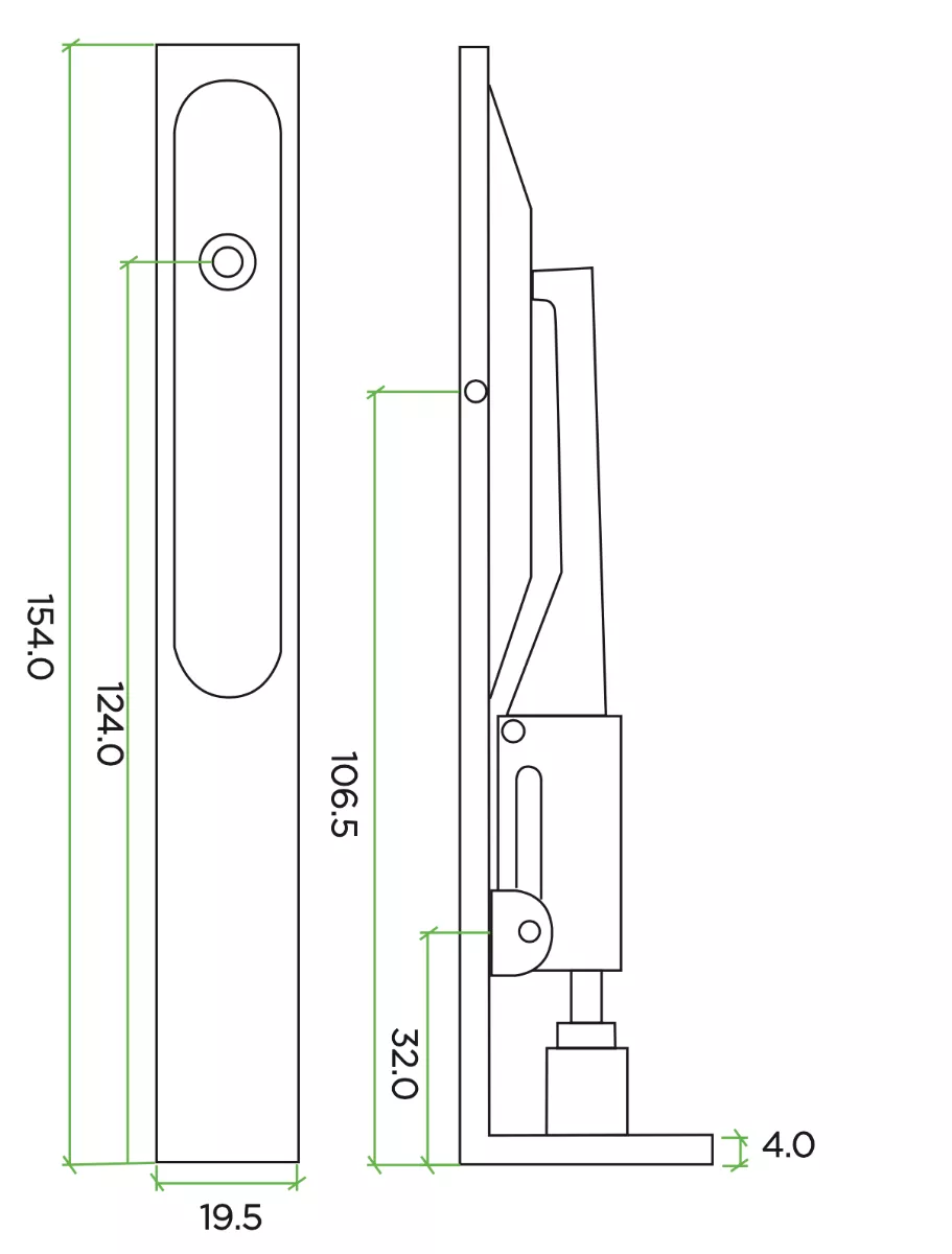 20 X 150mm Satin Stainless Steel Lever Action Flush Bolts - Squared | ZAS02SS 4 20 X 150mm Satin Stainless Steel Lever Action Flush Bolts - Squared | ZAS02SS - Image 2