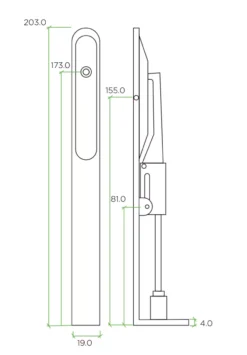 20 X 203mm Satin Stainless Steel Lever Action Flush Bolt - Squared | ZAS03SS 8 20 X 203mm Satin Stainless Steel Lever Action Flush Bolt - Squared | ZAS03SS -Ironmongery Experts Shop zas03 tech.png.mst