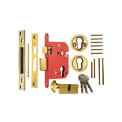 76mm Polished Brass BS8621 Euro Sashlock With Cylinder & Turn | 334 PB -Ironmongery Experts Shop 10156.jpg.mst