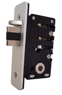 Borg 2702 Satin Chrome Digital Lock With Key Override, Paddle Handle & Holdback Option -Ironmongery Experts Shop 2000 28mm ali latch front profile 669x1024 2.png.mst