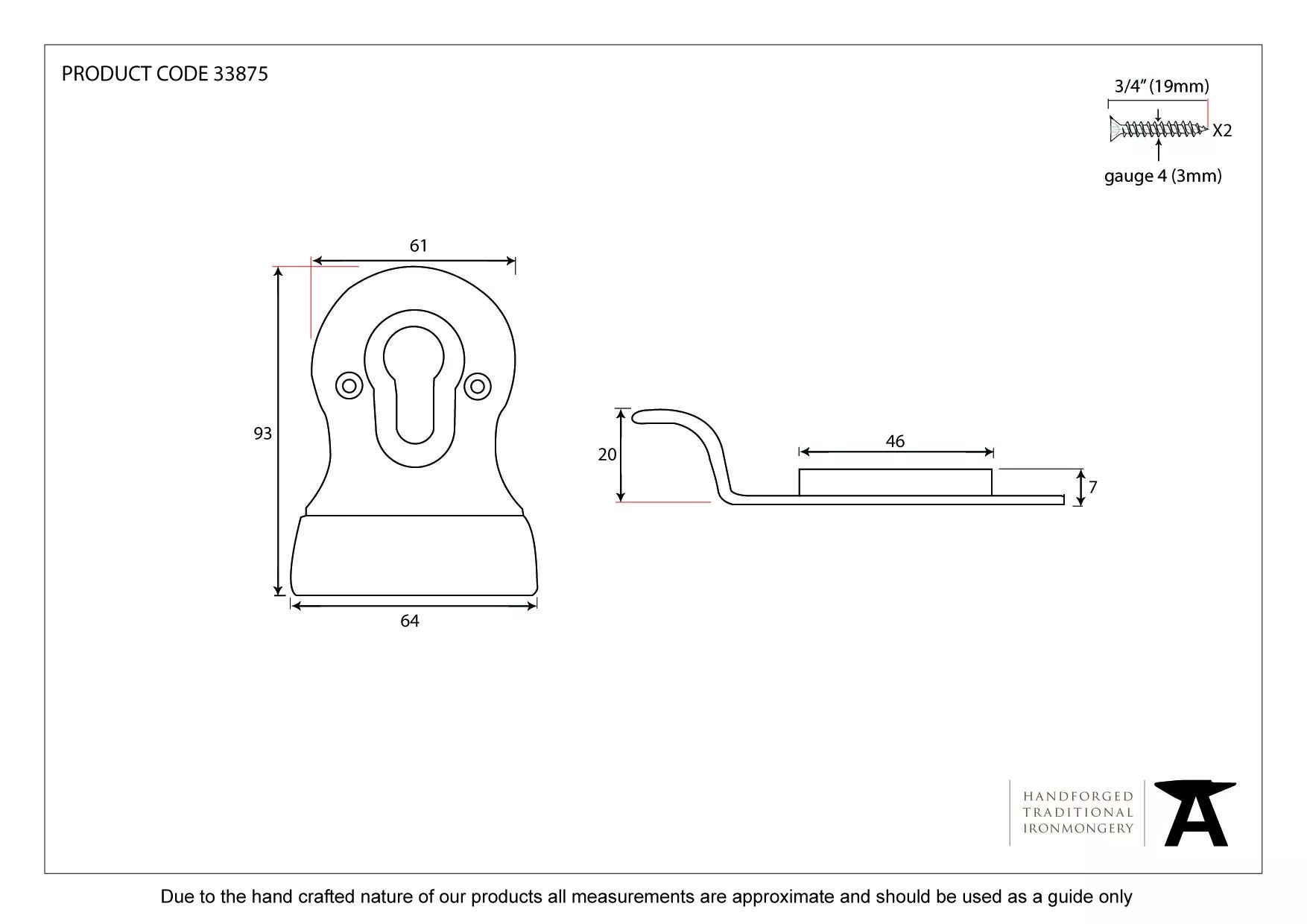 From The Anvil Polished Chrome Euro Door Cylinder Pull | 83828 8 From The Anvil Polished Chrome Euro Door Cylinder Pull | 83828 - Image 6