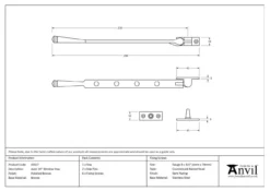From The Anvil (10"") Polished Bronze Avon Casement Window Stay | 45927 11 From The Anvil (10"") Polished Bronze Avon Casement Window Stay | 45927 -Ironmongery Experts Shop 45927 tech.png.mst