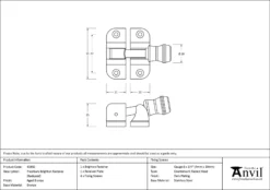 From The Anvil Aged Bronze Prestbury Brighton Fastener | 45950 -Ironmongery Experts Shop 45950 drawing.jpg.mst