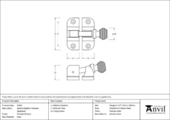 From The Anvil Polished Chrome Beehive Brighton Fastener | 45954 -Ironmongery Experts Shop 45954 drawing.jpg.mst