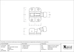 From The Anvil Polished Chrome Mushroom Brighton Fastener | 45959 -Ironmongery Experts Shop 45959 drawing.jpg.mst