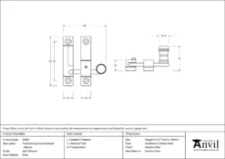 From The Anvil Satin Chrome Prestbury Quadrant Fastener - Narrow | 45991 9 From The Anvil Satin Chrome Prestbury Quadrant Fastener - Narrow | 45991 -Ironmongery Experts Shop 45991 drawing.jpg.mst
