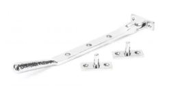 Anvil (8"") Polished Chrome Hammered Newbury Casement Window Stay | 46147