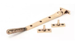 Anvil (8"") Polished Bronze Hammered Newbury Casement Window Stay | 46156