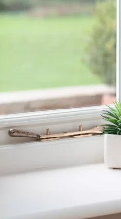 Anvil (8"") Polished Bronze Hammered Newbury Casement Window Stay | 46156 -Ironmongery Experts Shop 46156f.png.mst