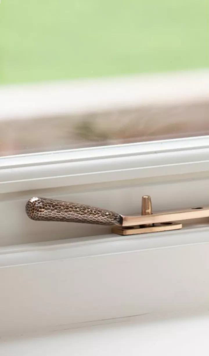 Anvil (12"") Polished Bronze Hammered Newbury Casement Window Stay | 46158 5 Anvil (12"") Polished Bronze Hammered Newbury Casement Window Stay | 46158 - Image 3