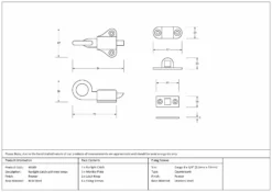 Pewter Fanlight Catch With Two Keeps | 46503