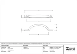 From The Anvil Polished Bronze Slim Sash Pull | 46958 -Ironmongery Experts Shop 46958 drawing.jpg.mst