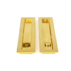 Polished Brass 250mm Plain Rectangular Flush Pull - Privacy | 47164