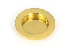 Polished Brass 75mm Plain Round Flush Pull Handle | 47168 7 Polished Brass 75mm Plain Round Flush Pull Handle | 47168 -Ironmongery Experts Shop 47168 main s.jpg.mst
