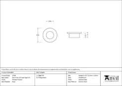 Anvil Polished Chrome 34mm Round Finger Edge Pull | 47192 -Ironmongery Experts Shop 47192 drawing.jpg.mst