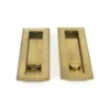 Aged Brass 175mm Art Deco Rectangular Flush Pull - Privacy | 48308