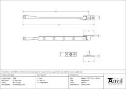 Satin 316 SS 10" Avon Casement Window Stay | 49836 -Ironmongery Experts Shop 49836 drawing.jpg.mst