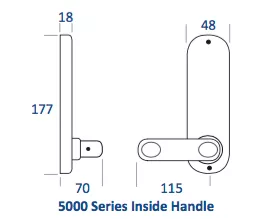 Borg 5009 Digital Lock & Round Bar Handle With Mortice Night Latch & Optional Finishes 4 Borg 5009 Digital Lock & Round Bar Handle With Mortice Night Latch & Optional Finishes - Image 2