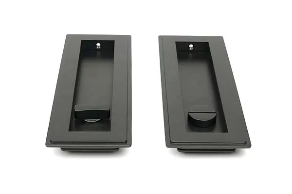 Aged Bronze 175mm Art Deco Rectangular Flush Pull - Privacy | 50120 3 Aged Bronze 175mm Art Deco Rectangular Flush Pull - Privacy | 50120