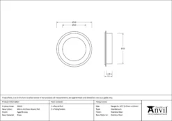 Aged Bronze 60mm Art Deco Round Flush Pull Handle | 50124 -Ironmongery Experts Shop 50124 drawing.jpg.mst