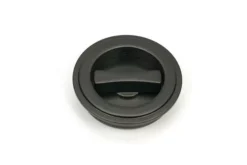 Aged Bronze 60mm Art Deco Round Flush Pull Handle - Privacy | 50128