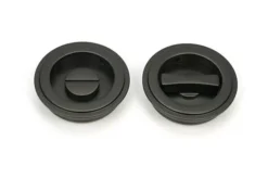 Aged Bronze 60mm Art Deco Round Flush Pull Handle - Privacy | 50128 -Ironmongery Experts Shop 50128 main s.jpg.mst