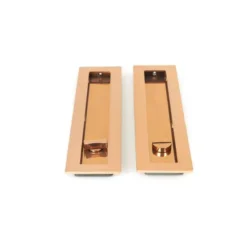 Polished Bronze 250mm Plain Rectangular Flush Pull - Privacy | 50141
