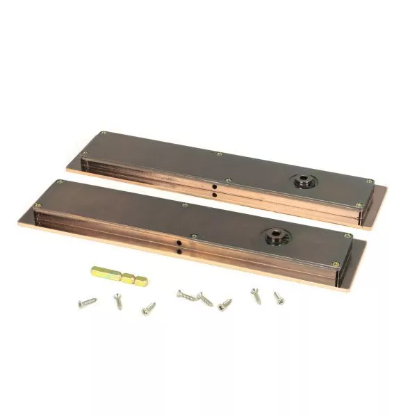 Polished Bronze 250mm Plain Rectangular Flush Pull - Privacy | 50141 4 Polished Bronze 250mm Plain Rectangular Flush Pull - Privacy | 50141 - Image 2