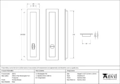 Polished Bronze 250mm Plain Rectangular Flush Pull - Privacy | 50141 8 Polished Bronze 250mm Plain Rectangular Flush Pull - Privacy | 50141 -Ironmongery Experts Shop 50141 drawing.jpg.mst