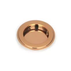 Polished Bronze 75mm Art Deco Round Flush Pull Handle | 50143 -Ironmongery Experts Shop 50143 main l.jpeg.mst