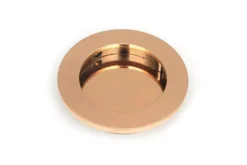 Polished Bronze 75mm Plain Round Flush Pull Handle | 50145 -Ironmongery Experts Shop 50145 main s.jpg.mst