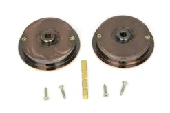 Polished Bronze 60mm Art Deco Round Flush Pull Handle - Privacy | 50146 -Ironmongery Experts Shop 50146 3 s.jpg.mst