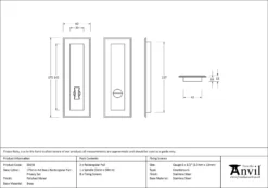 Polished Nickel 175mm Art Deco Rectangular Flush Pull - Privacy | 50156 -Ironmongery Experts Shop 50156 drawing.jpg.mst
