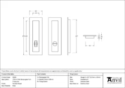 Polished Nickel 175mm Plain Rectangular Flush Pull - Privacy | 50158 -Ironmongery Experts Shop 50158 drawing.jpg.mst