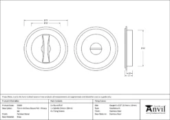 Polished Nickel 75mm Art Deco Round Flush Pull Handle - Privacy | 50165 -Ironmongery Experts Shop 50165 drawing.jpg.mst