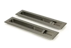 Pewter 250mm Art Deco Rectangular Flush Pull - Privacy | 50175 -Ironmongery Experts Shop 50175 main s.jpg.mst