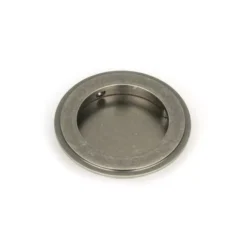 Pewter 75mm Art Deco Round Flush Pull Handle | 50179 -Ironmongery Experts Shop 50179 main l.jpeg.mst