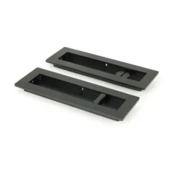 Matt Black 175mm Plain Rectangular Flush Pull - Privacy | 50212 -Ironmongery Experts Shop 50212 main l.jpeg.mst