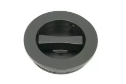 Matt Black 60mm Plain Round Flush Pull Handle - Privacy | 50220