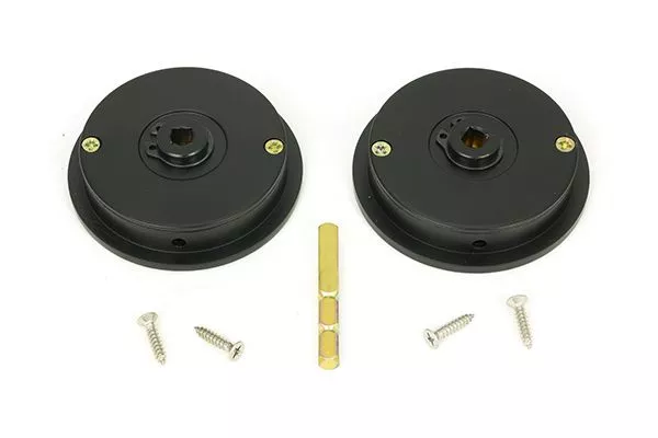 Matt Black 60mm Plain Round Flush Pull Handle - Privacy | 50220 5 Matt Black 60mm Plain Round Flush Pull Handle - Privacy | 50220 - Image 3