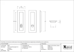Satin Chrome 175mm Plain Rectangular Flush Pull - Privacy | 50642 -Ironmongery Experts Shop 50642 drawing.jpg.mst