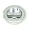 Satin Chrome 60mm Art Deco Round Flush Pull Handle - Privacy | 50648