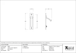 Anvil Satin Chrome 25mm Edge Pull | 50652 -Ironmongery Experts Shop 50652 drawing.jpg.mst