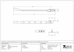 Satin Brass 12" Newbury Stay | 50928 -Ironmongery Experts Shop 50928 drawing s.jpg.mst