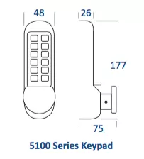 Borg 5101 Digital Lock With Knob & Optional Finishes 6 Borg 5101 Digital Lock With Knob & Optional Finishes - Image 4