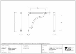 Anvil Aged Bronze 150 X 150mm Abingdon Shelf Bracket| 51092 -Ironmongery Experts Shop 51092 drawing s.jpg.mst