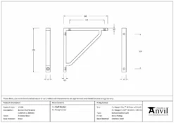 Anvil Polished Brass 150 X 150mm Barton Shelf Bracket| 51105 8 Anvil Polished Brass 150 X 150mm Barton Shelf Bracket| 51105 -Ironmongery Experts Shop 51105 drawing s 2.jpg.mst