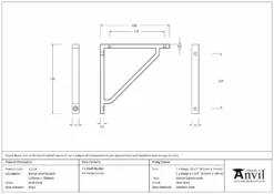 Anvil Matt Black 150 X 150mm Barton Shelf Bracket| 51114 -Ironmongery Experts Shop 51114 drawing s.jpg.mst
