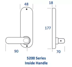 Borg 5201 Marine Grade Digital Lock With Latch -Ironmongery Experts Shop 5200 series dimension 2.png.mst